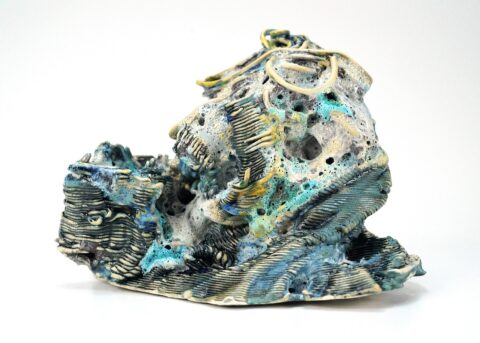 a 3D ceramic sculpture by the artist Jackie Brown
